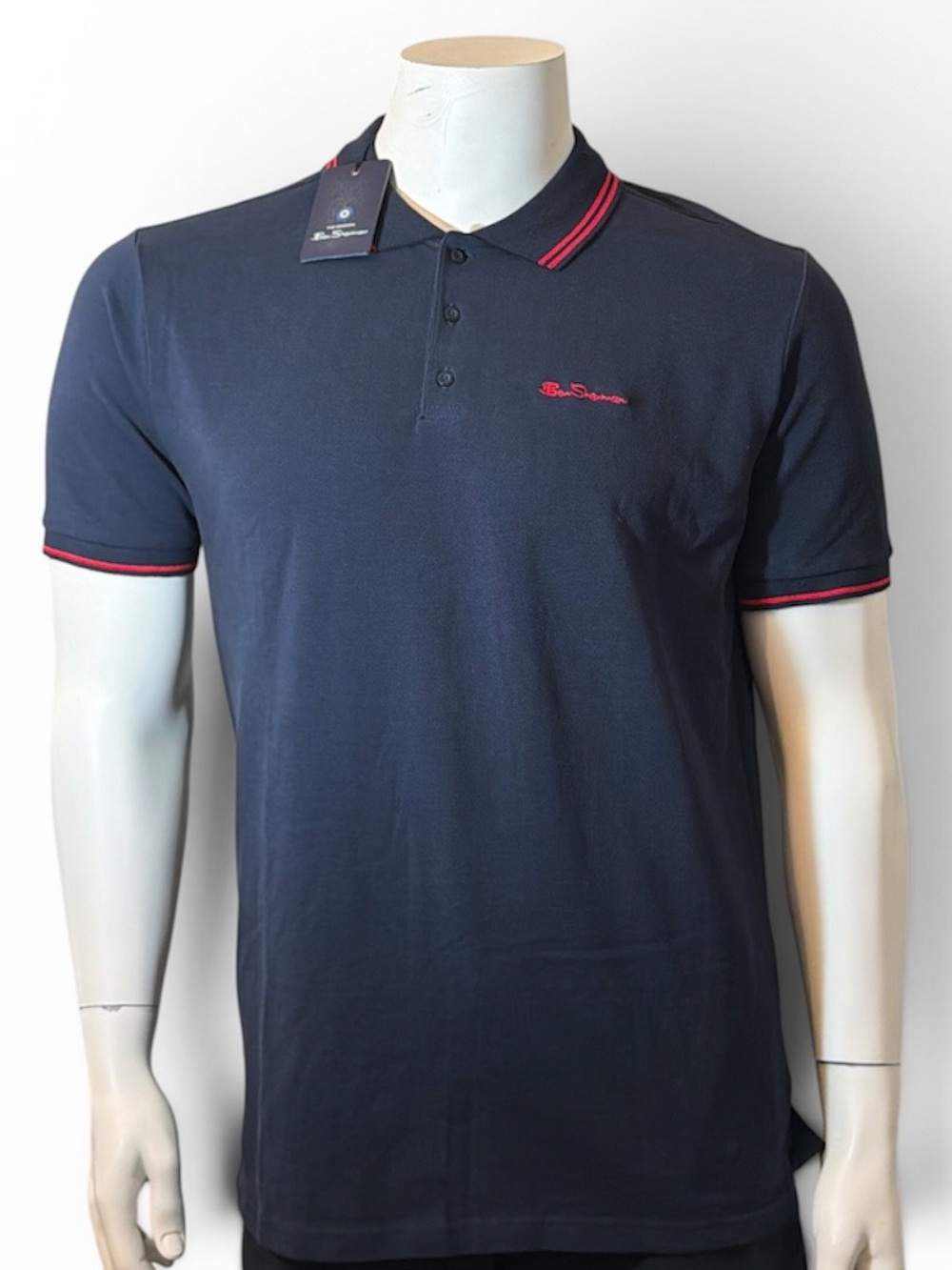 Ben Sherman Navy Polo with Red Trim